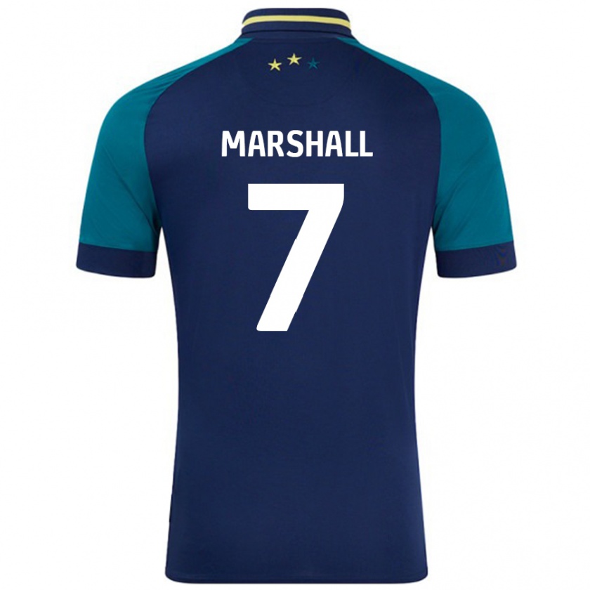 Kandiny Herren Callum Marshall #7 Marine Dunkelgrün Auswärtstrikot Trikot 2024/25 T-Shirt