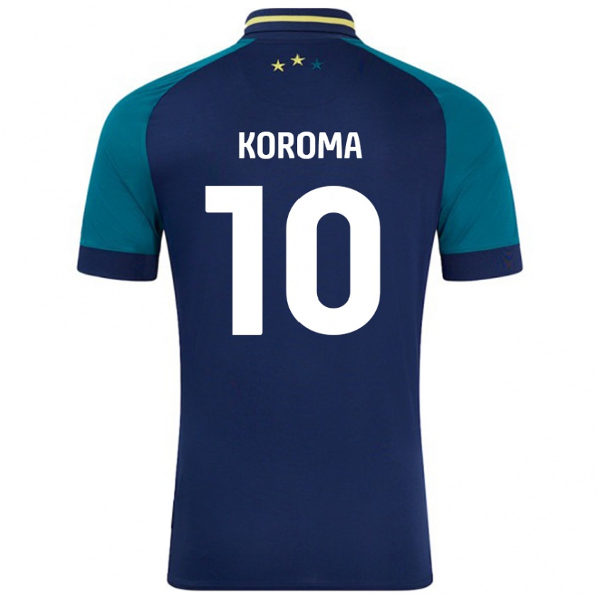 Kandiny Herren Josh Koroma #10 Marine Dunkelgrün Auswärtstrikot Trikot 2024/25 T-Shirt