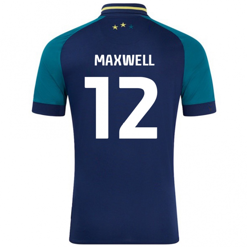 Kandiny Herren Chris Maxwell #12 Marine Dunkelgrün Auswärtstrikot Trikot 2024/25 T-Shirt