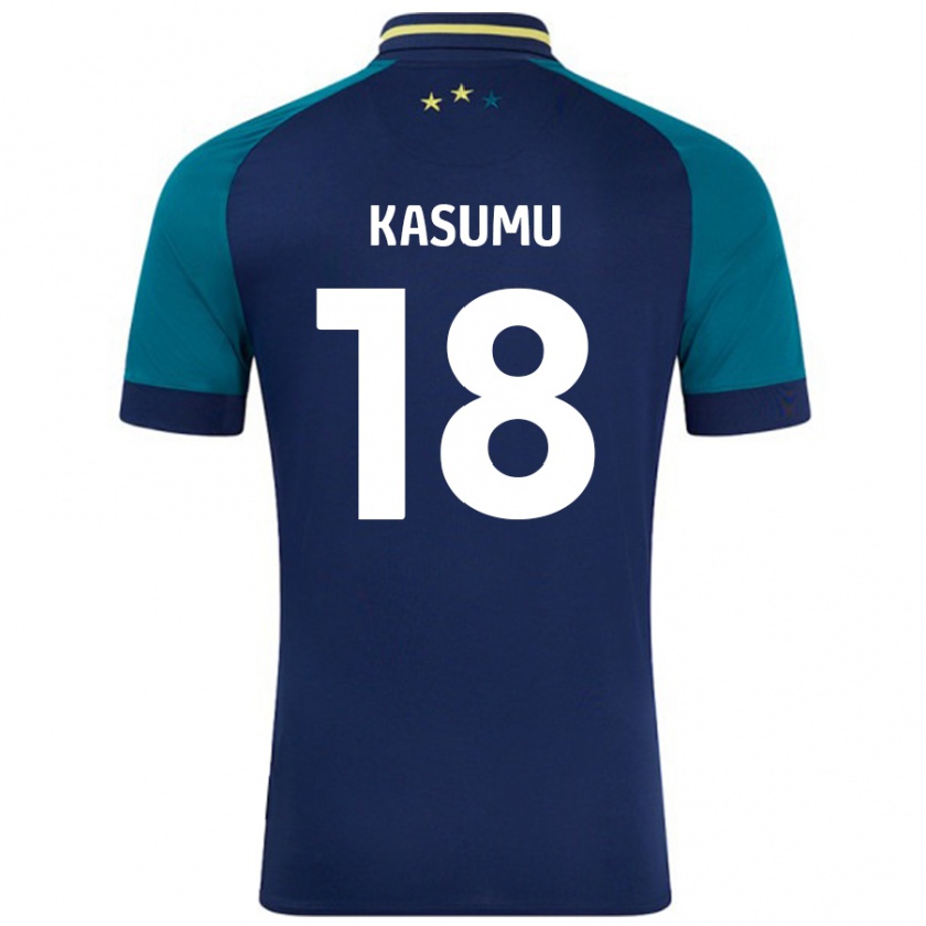 Kandiny Herren David Kasumu #18 Marine Dunkelgrün Auswärtstrikot Trikot 2024/25 T-Shirt