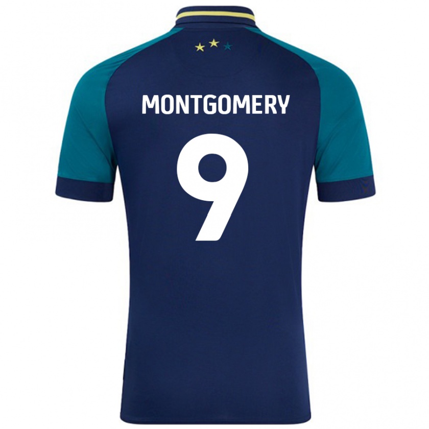 Kandiny Herren Ria Montgomery #9 Marine Dunkelgrün Auswärtstrikot Trikot 2024/25 T-Shirt