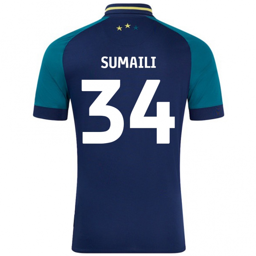 Kandiny Herren Falone Sumaili #34 Marine Dunkelgrün Auswärtstrikot Trikot 2024/25 T-Shirt