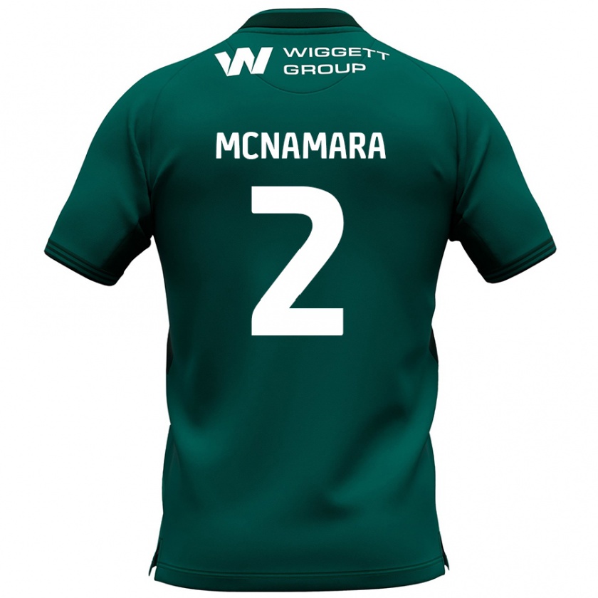 Kandiny Herren Danny Mcnamara #2 Grün Auswärtstrikot Trikot 2024/25 T-Shirt