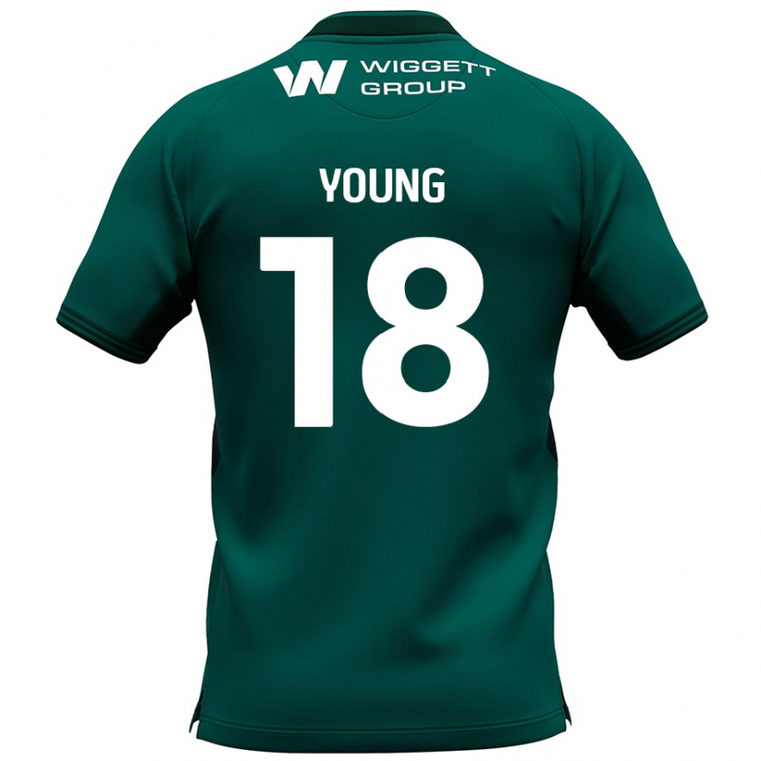 Kandiny Herren Michelle Young #18 Grün Auswärtstrikot Trikot 2024/25 T-Shirt