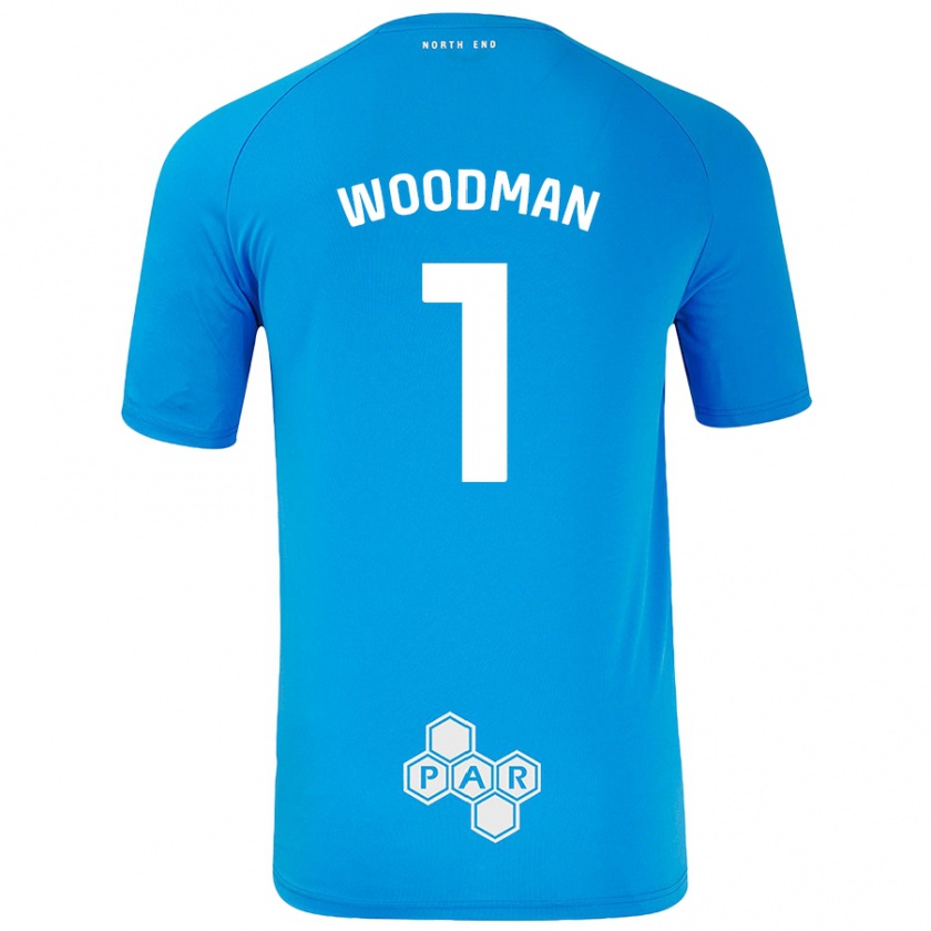 Kandiny Herren Freddie Woodman #1 Himmelblau Auswärtstrikot Trikot 2024/25 T-Shirt