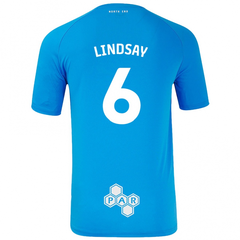 Kandiny Herren Liam Lindsay #6 Himmelblau Auswärtstrikot Trikot 2024/25 T-Shirt