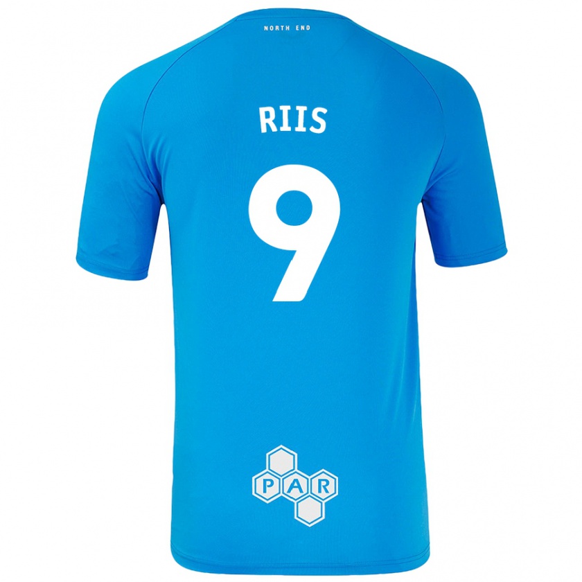 Kandiny Herren Emil Riis #9 Himmelblau Auswärtstrikot Trikot 2024/25 T-Shirt