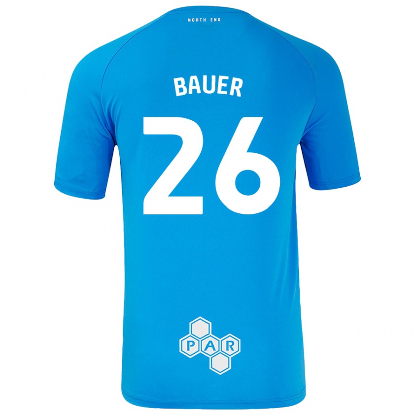 Kandiny Herren Patrick Bauer #26 Himmelblau Auswärtstrikot Trikot 2024/25 T-Shirt