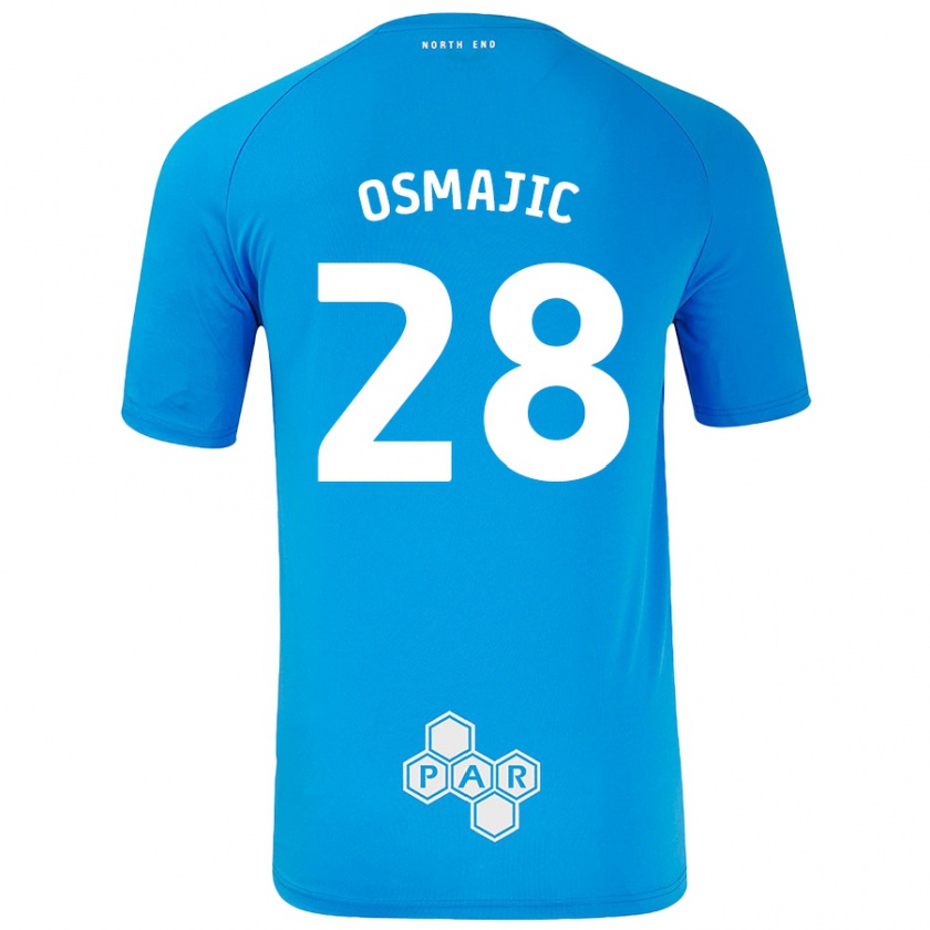 Kandiny Herren Milutin Osmajic #28 Himmelblau Auswärtstrikot Trikot 2024/25 T-Shirt