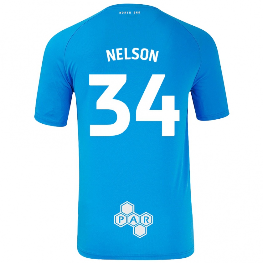 Kandiny Herren Kitt Nelson #34 Himmelblau Auswärtstrikot Trikot 2024/25 T-Shirt