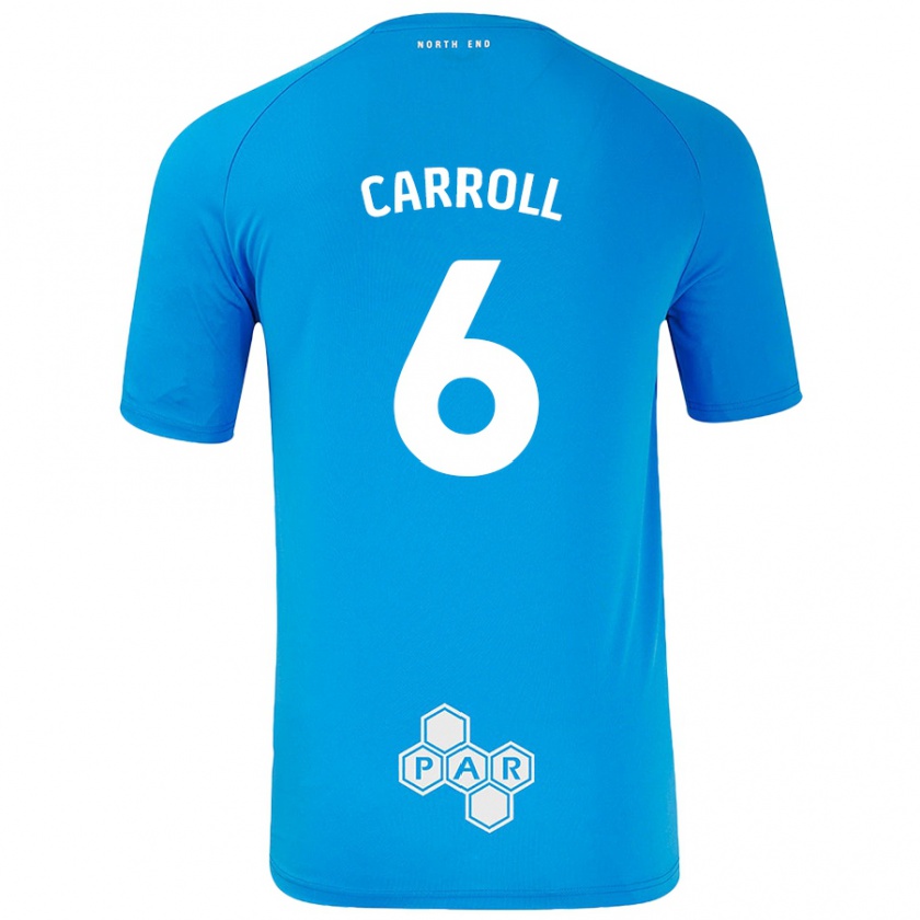 Kandiny Herren Jenna Carroll #6 Himmelblau Auswärtstrikot Trikot 2024/25 T-Shirt