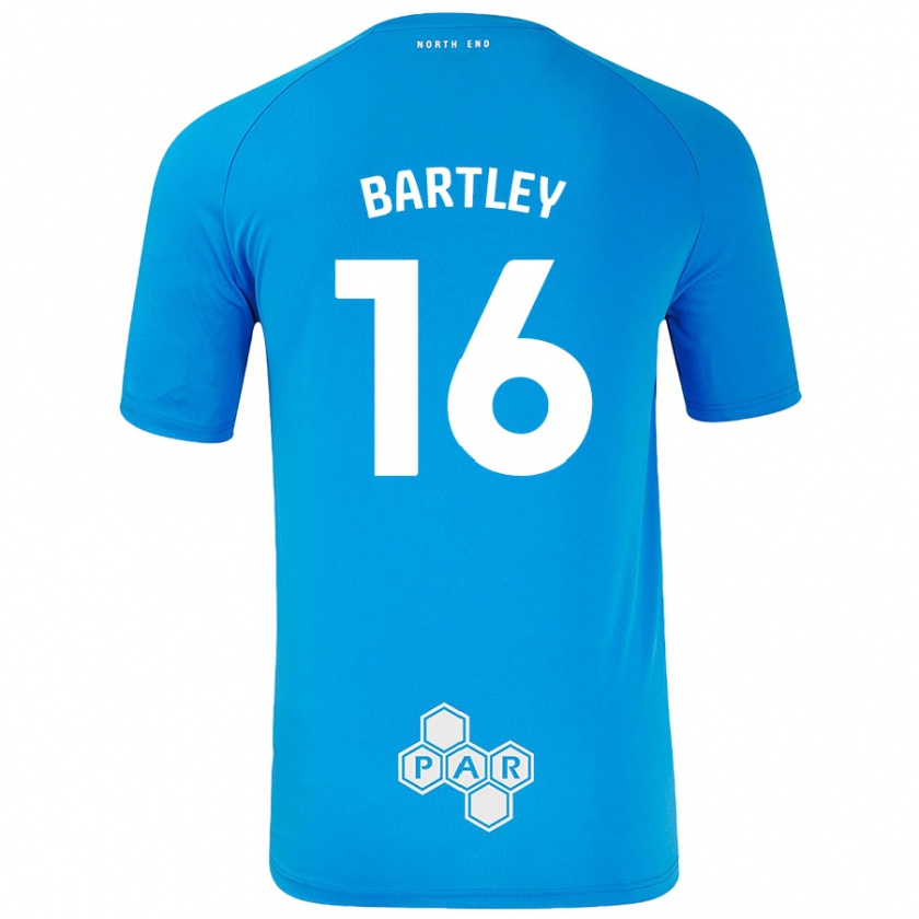 Kandiny Herren Melanie Bartley #16 Himmelblau Auswärtstrikot Trikot 2024/25 T-Shirt