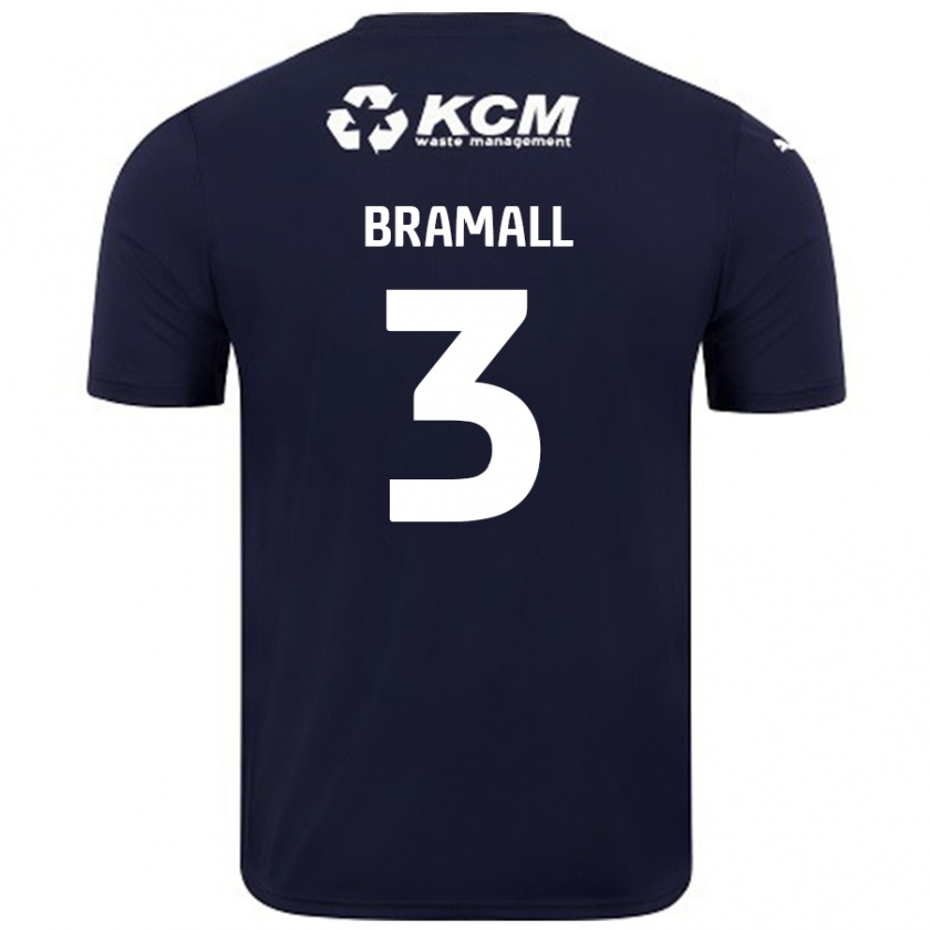 Kandiny Herren Cohen Bramall #3 Marineblau Auswärtstrikot Trikot 2024/25 T-Shirt