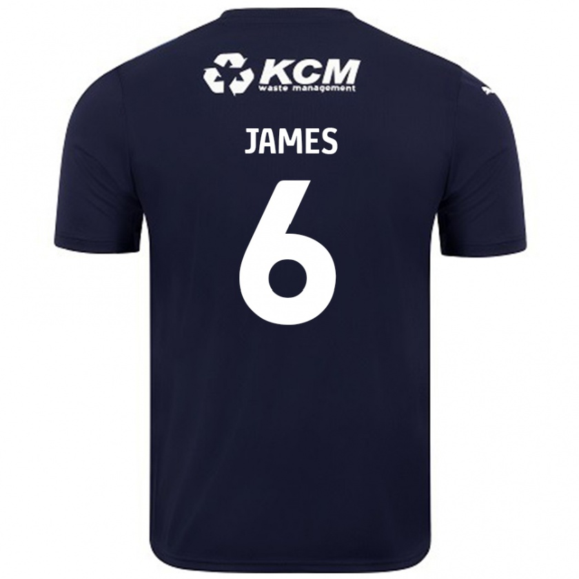 Kandiny Herren Reece James #6 Marineblau Auswärtstrikot Trikot 2024/25 T-Shirt