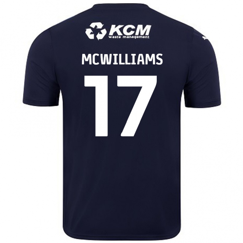 Kandiny Herren Shaun Mcwilliams #17 Marineblau Auswärtstrikot Trikot 2024/25 T-Shirt