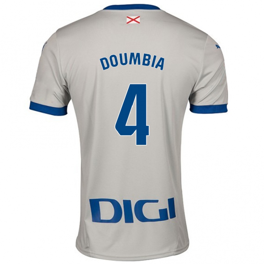 Kandiny Herren Daouda Doumbia #4 Hellgrau Auswärtstrikot Trikot 2024/25 T-Shirt