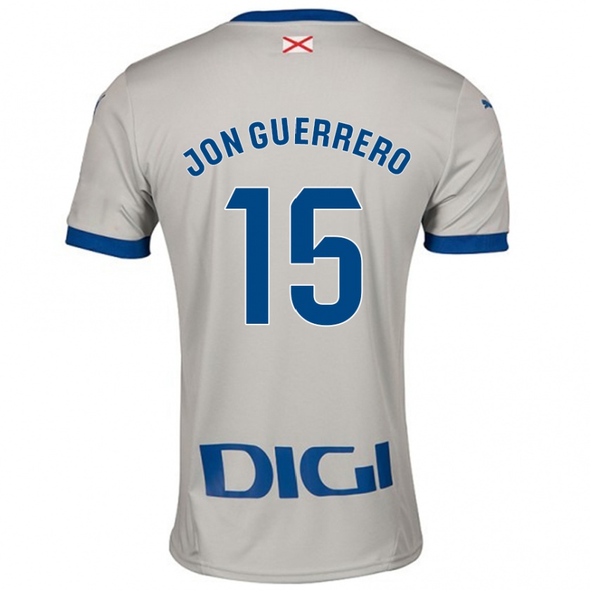 Kandiny Herren Julen Jon Guerrero #15 Hellgrau Auswärtstrikot Trikot 2024/25 T-Shirt