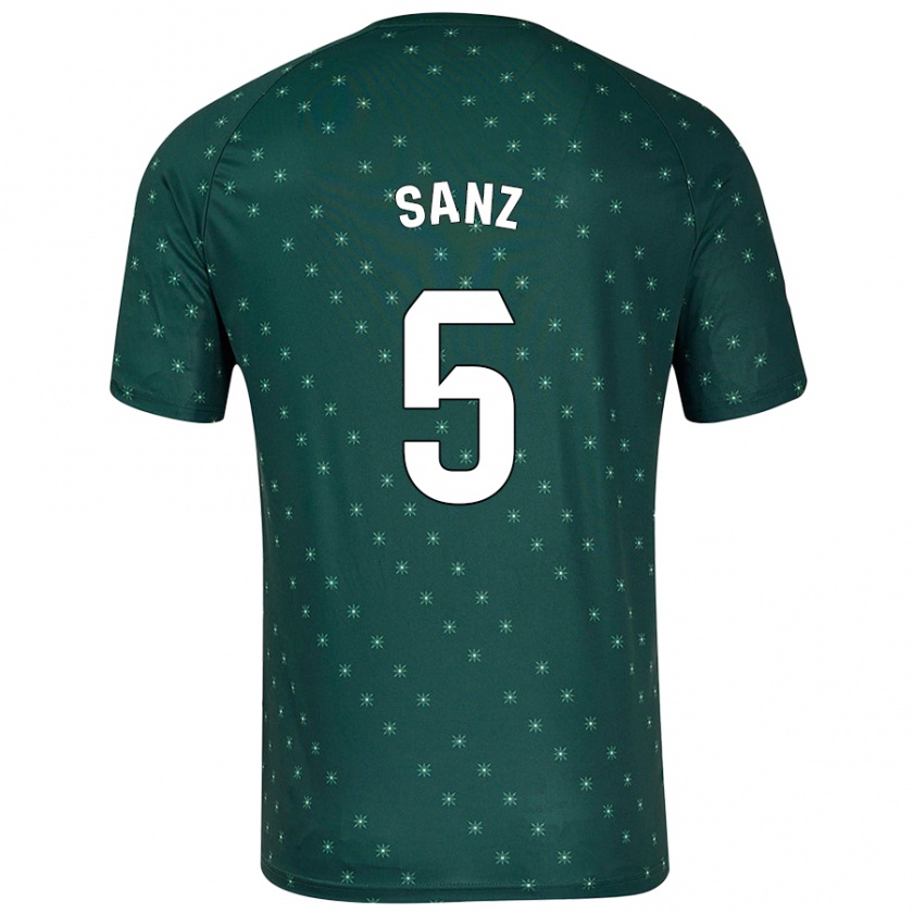 Kandiny Herren Paco Sanz #5 Dunkelgrün Auswärtstrikot Trikot 2024/25 T-Shirt