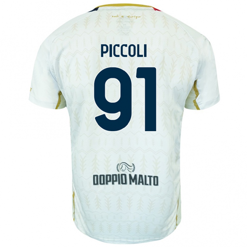 Kandiny Herren Roberto Piccoli #91 Weiß Auswärtstrikot Trikot 2024/25 T-Shirt