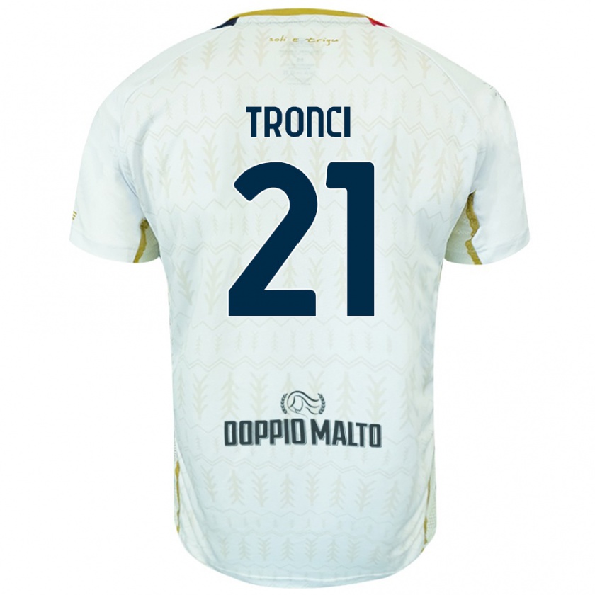 Kandiny Herren Luca Tronci #21 Weiß Auswärtstrikot Trikot 2024/25 T-Shirt