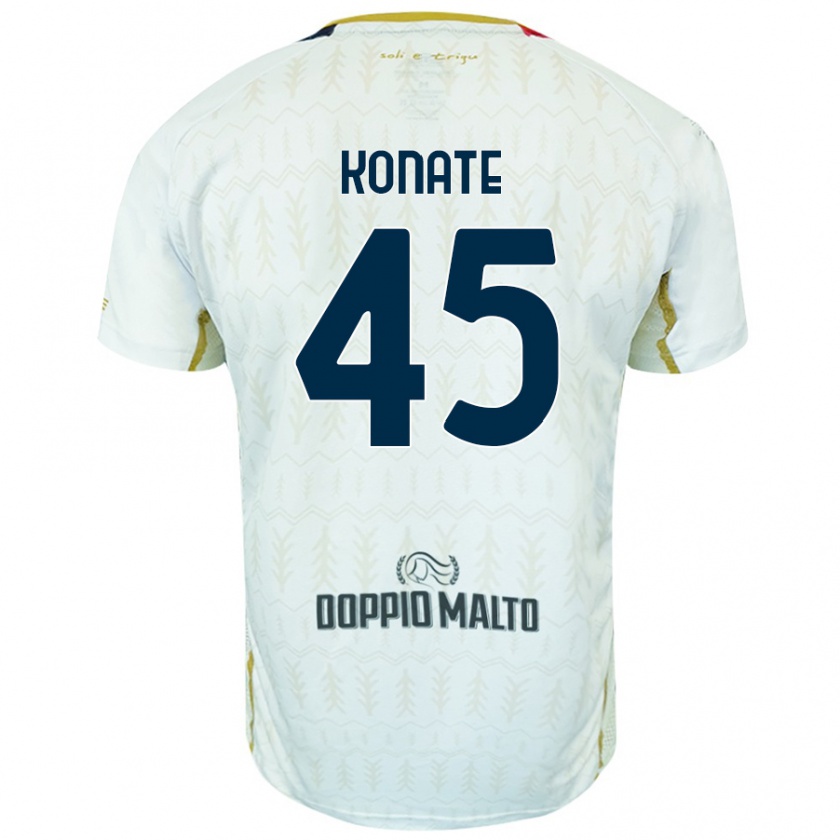 Kandiny Herren Ismael Konate #45 Weiß Auswärtstrikot Trikot 2024/25 T-Shirt