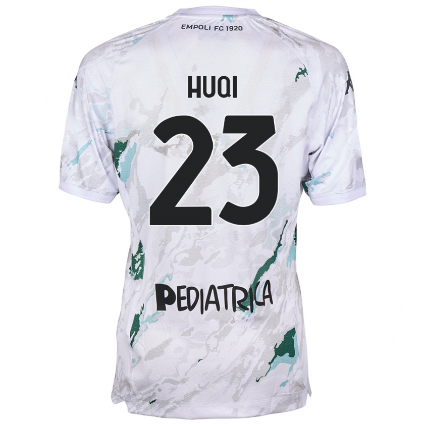 Kandiny Herren Mattia Huqi #23 Grau Auswärtstrikot Trikot 2024/25 T-Shirt