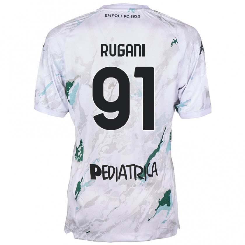 Kandiny Herren Tommaso Rugani #91 Grau Auswärtstrikot Trikot 2024/25 T-Shirt