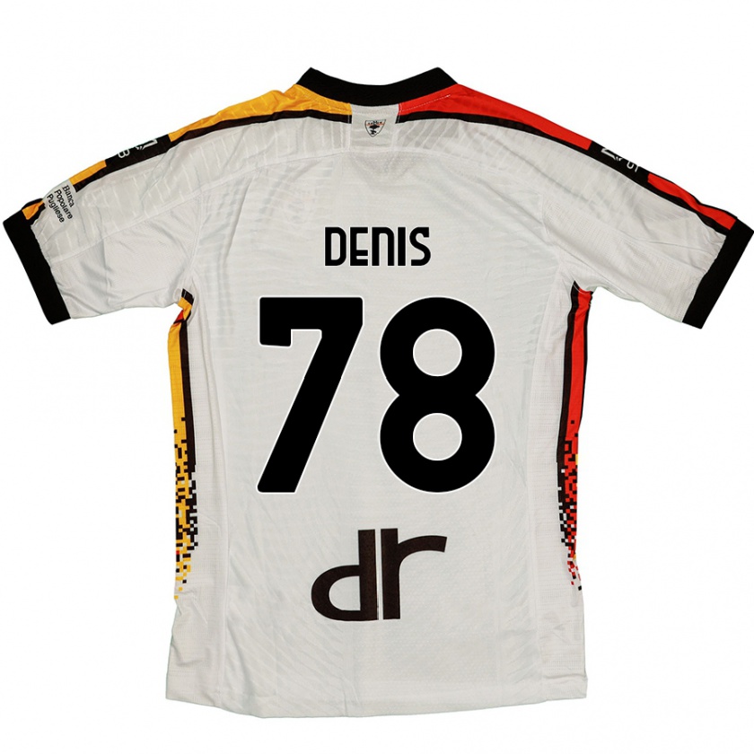 Kandiny Herren Max Denis #78 Weiß Schwarz Auswärtstrikot Trikot 2024/25 T-Shirt