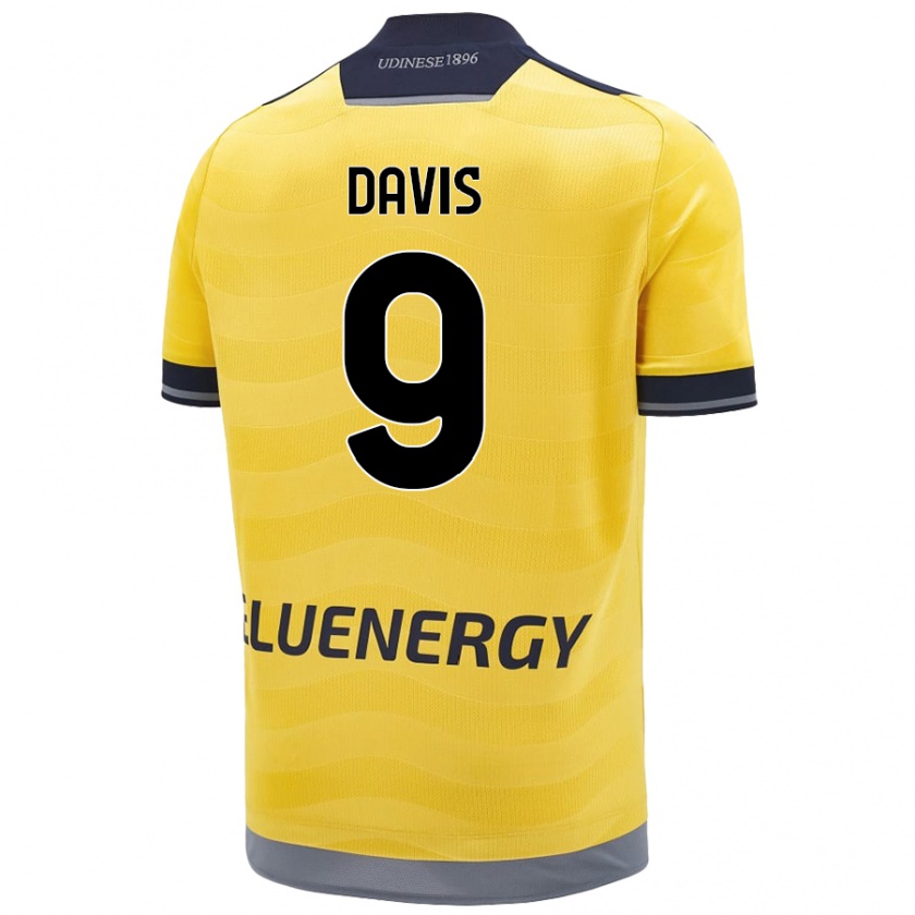 Kandiny Herren Keinan Davis #9 Golden Auswärtstrikot Trikot 2024/25 T-Shirt