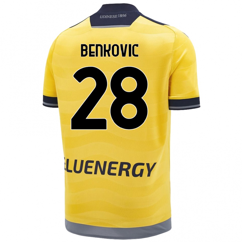 Kandiny Herren Filip Benkovic #28 Golden Auswärtstrikot Trikot 2024/25 T-Shirt