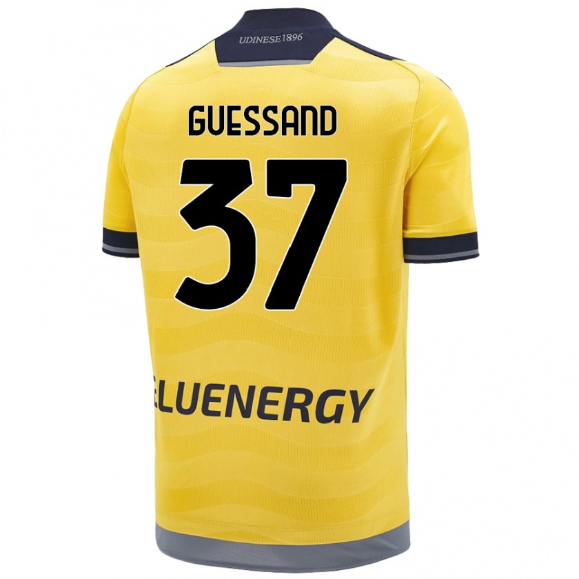 Kandiny Herren Axel Guessand #37 Golden Auswärtstrikot Trikot 2024/25 T-Shirt