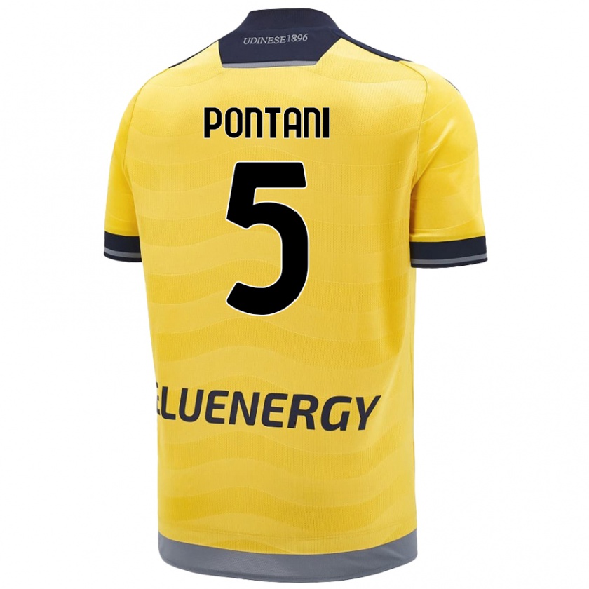 Kandiny Herren Leonardo Pontani #5 Golden Auswärtstrikot Trikot 2024/25 T-Shirt