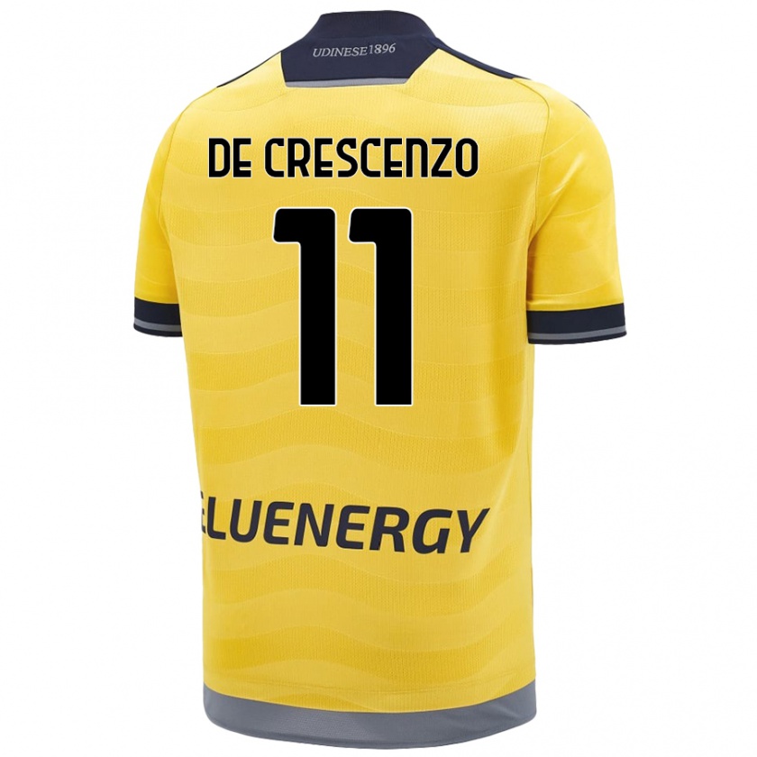 Kandiny Herren Marco De Crescenzo #11 Golden Auswärtstrikot Trikot 2024/25 T-Shirt