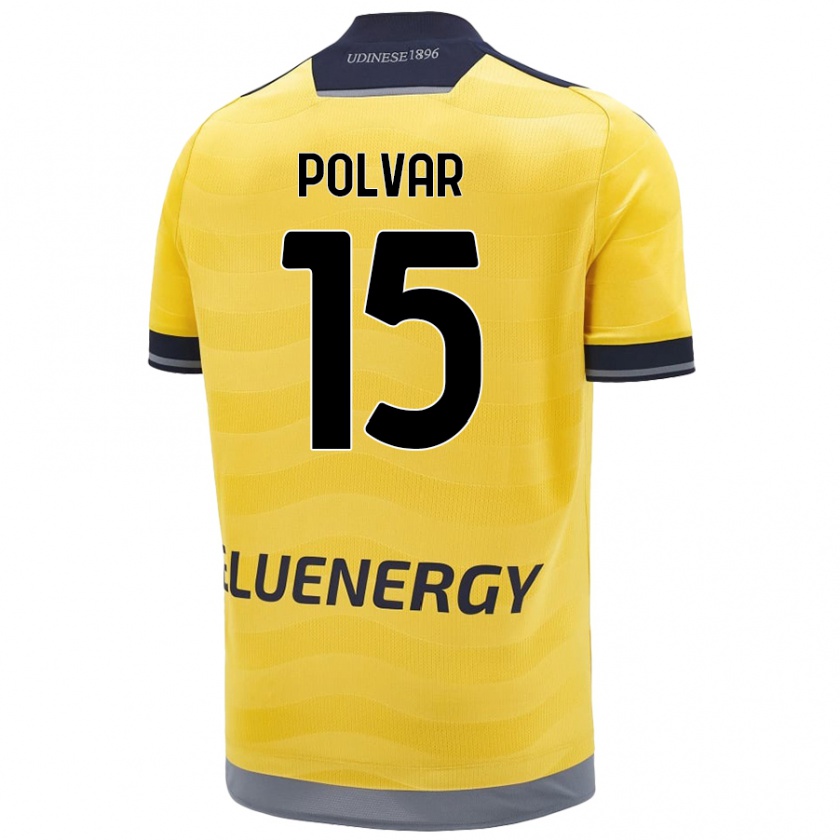 Kandiny Herren Francesco Polvar #15 Golden Auswärtstrikot Trikot 2024/25 T-Shirt