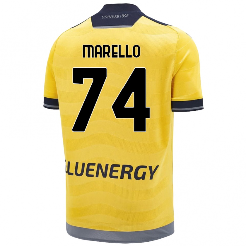 Kandiny Herren Mattia Marello #74 Golden Auswärtstrikot Trikot 2024/25 T-Shirt