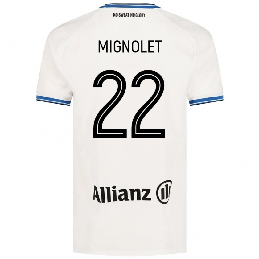 Kandiny Herren Simon Mignolet #22 Weiß Auswärtstrikot Trikot 2024/25 T-Shirt