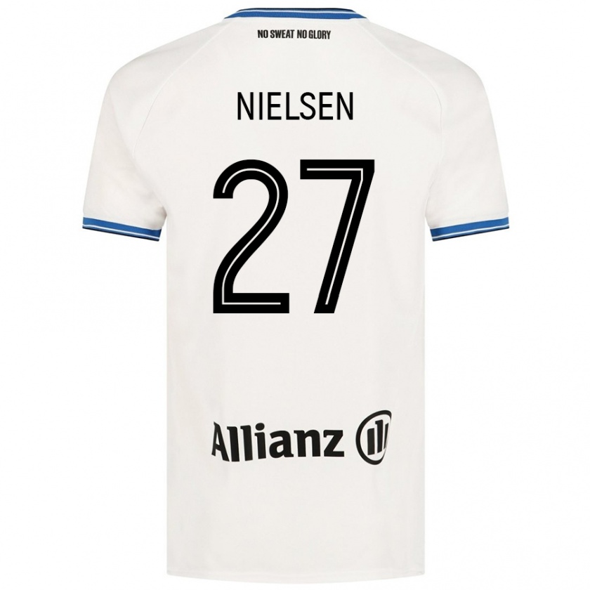 Kandiny Herren Casper Nielsen #27 Weiß Auswärtstrikot Trikot 2024/25 T-Shirt