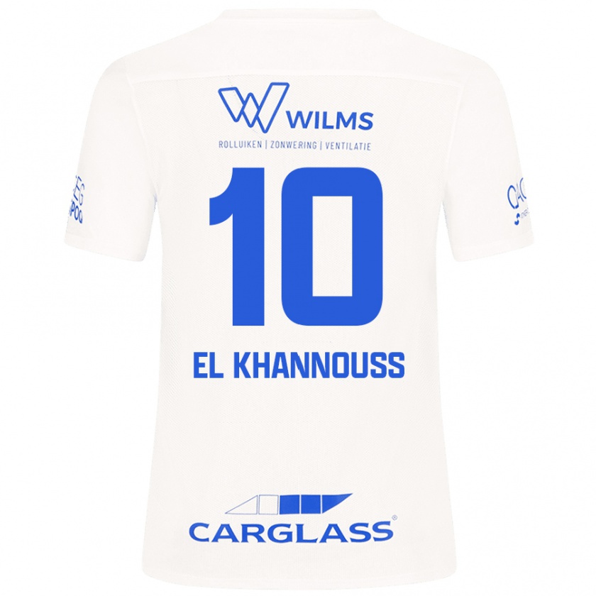 Kandiny Herren Bilal El Khannouss #10 Weiß Auswärtstrikot Trikot 2024/25 T-Shirt