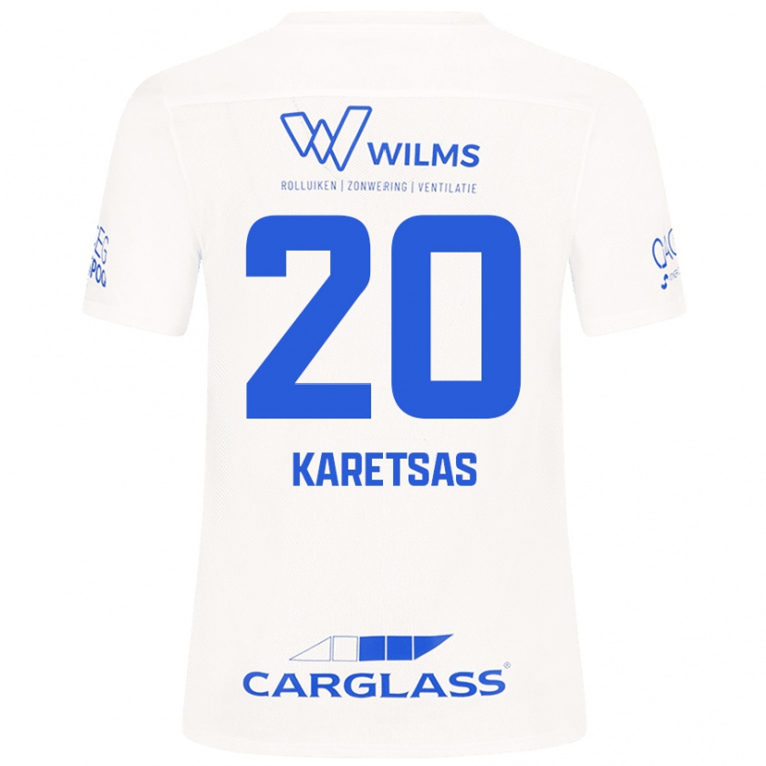 Kandiny Herren Konstantinos Karetsas #20 Weiß Auswärtstrikot Trikot 2024/25 T-Shirt