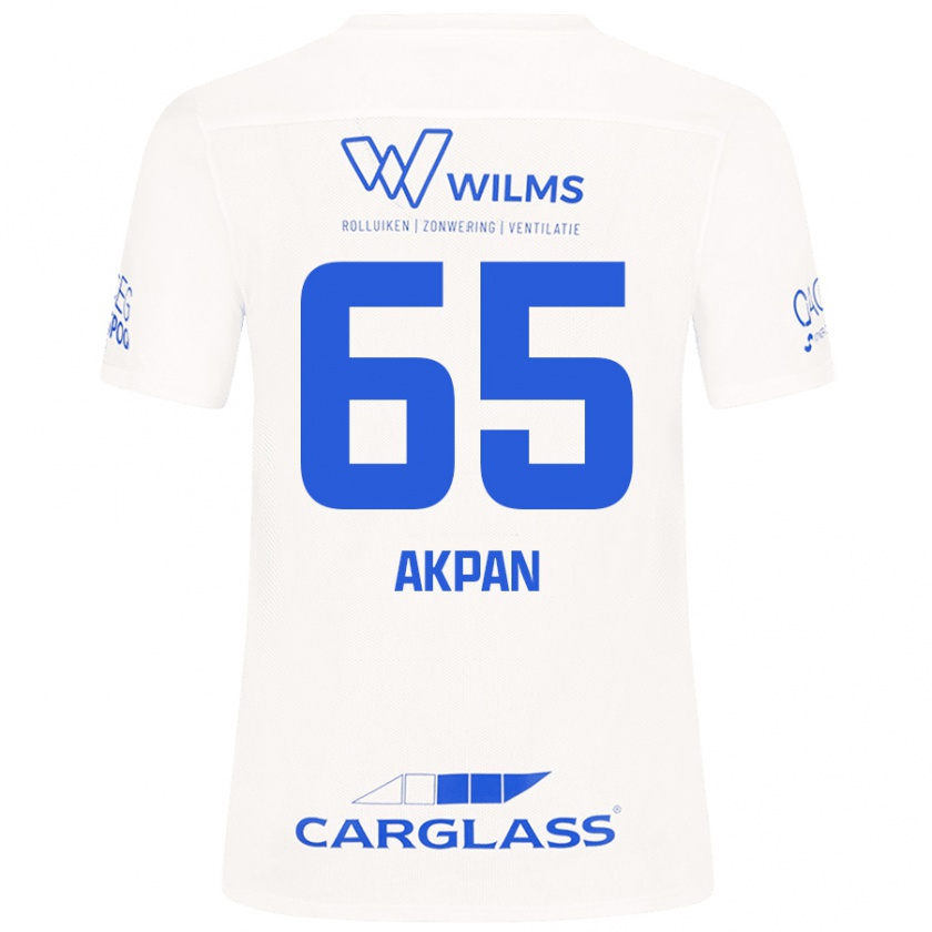 Kandiny Herren Christian Akpan #65 Weiß Auswärtstrikot Trikot 2024/25 T-Shirt