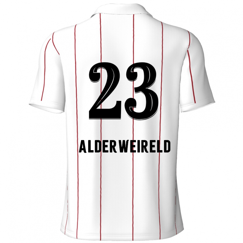 Kandiny Herren Toby Alderweireld #23 Weiß Schwarz Auswärtstrikot Trikot 2024/25 T-Shirt