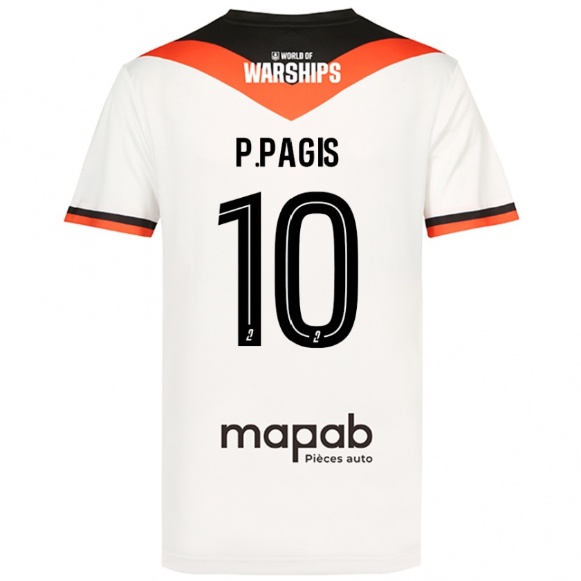 Kandiny Herren Pablo Pagis #10 Weiß Auswärtstrikot Trikot 2024/25 T-Shirt