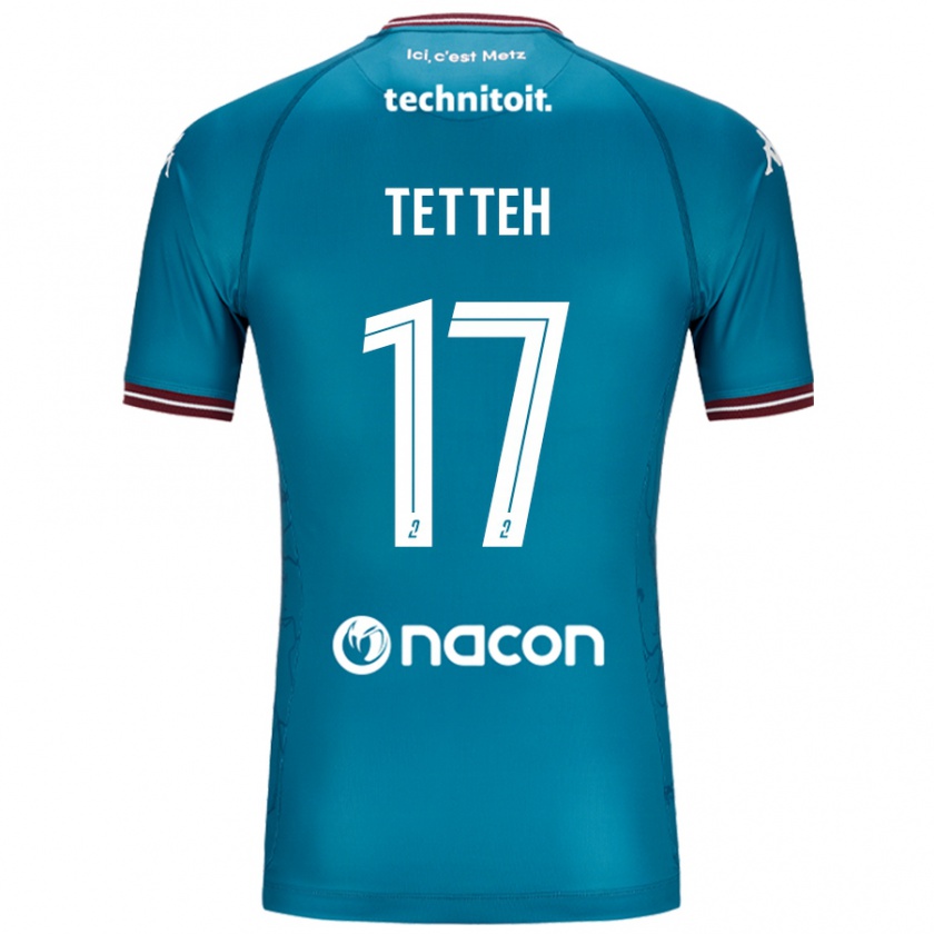 Kandiny Herren Benjamin Tetteh #17 Blau Petrol Auswärtstrikot Trikot 2024/25 T-Shirt