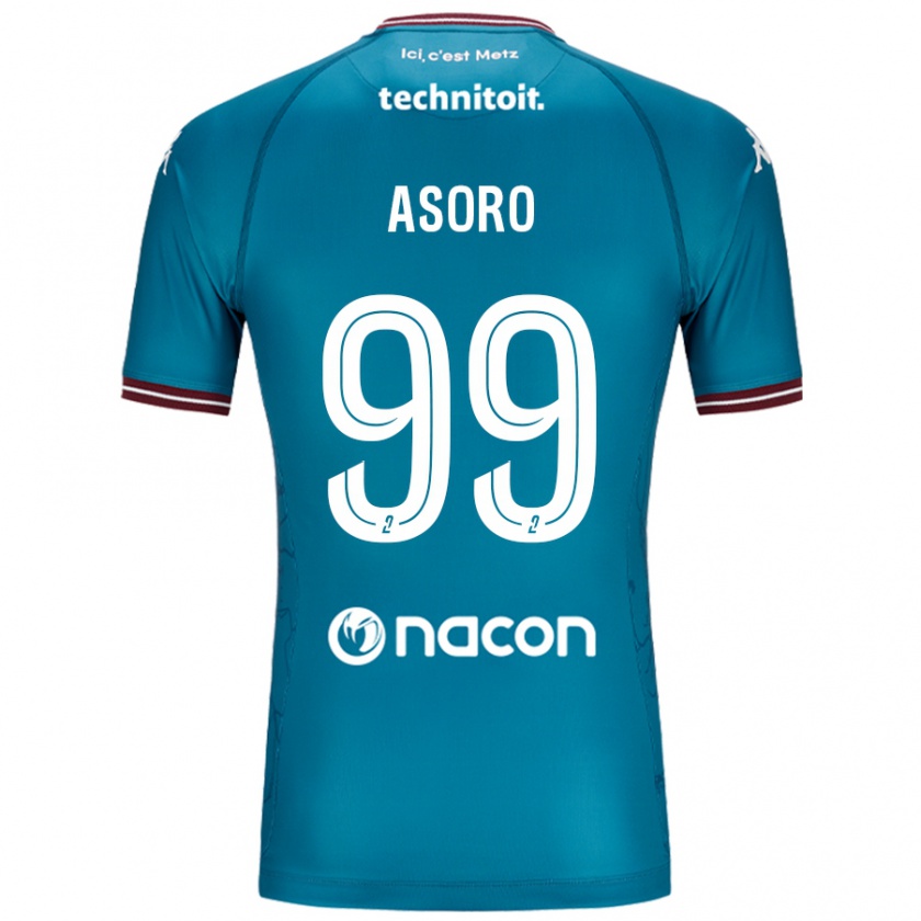 Kandiny Herren Joel Asoro #99 Blau Petrol Auswärtstrikot Trikot 2024/25 T-Shirt