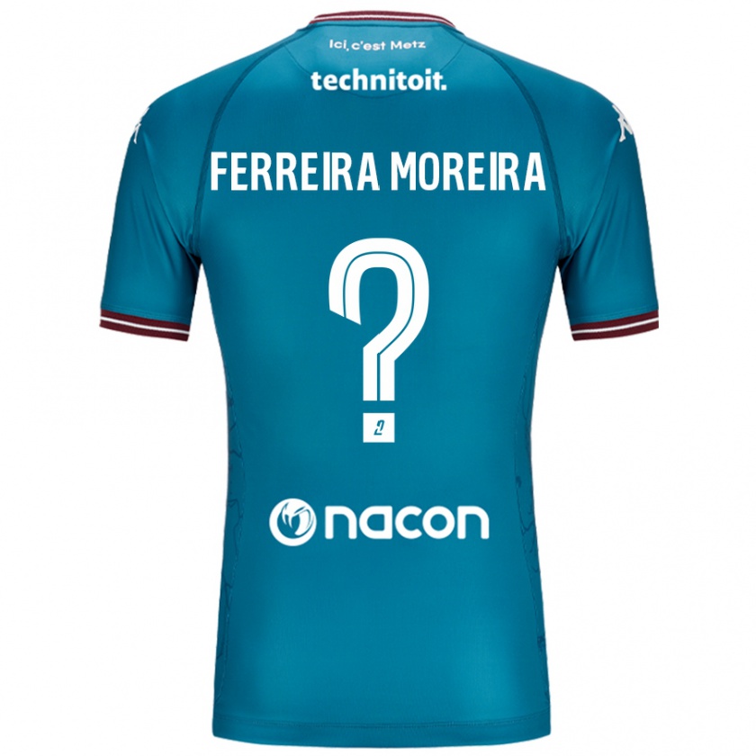 Kandiny Herren Ruben Ferreira Moreira #0 Blau Petrol Auswärtstrikot Trikot 2024/25 T-Shirt