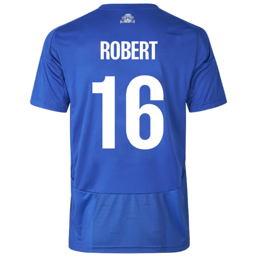 Kandiny Herren Robert #16 Weiß Blau Auswärtstrikot Trikot 2024/25 T-Shirt