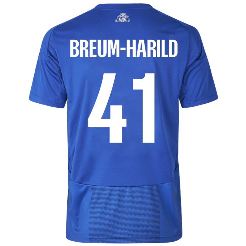 Kandiny Herren Tobias Breum-Harild #41 Weiß Blau Auswärtstrikot Trikot 2024/25 T-Shirt