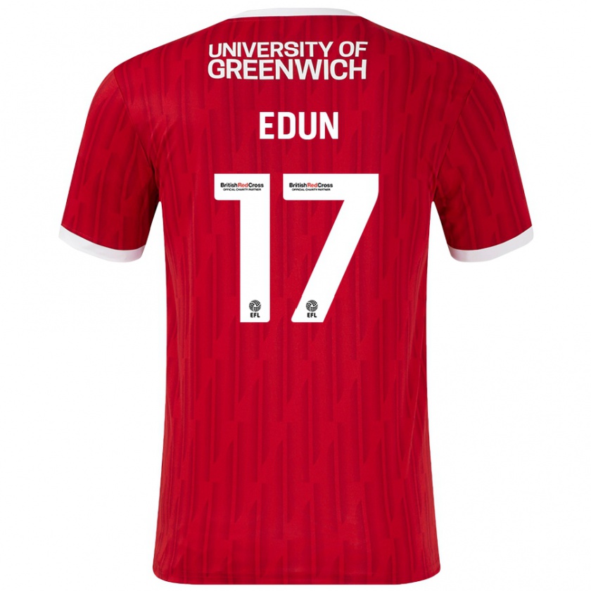 Kandiny Damen Tayo Edun #17 Rot Weiß Heimtrikot Trikot 2024/25 T-Shirt