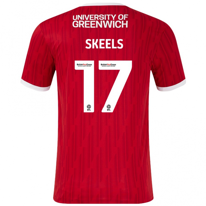 Kandiny Damen Kiera Skeels #17 Rot Weiß Heimtrikot Trikot 2024/25 T-Shirt