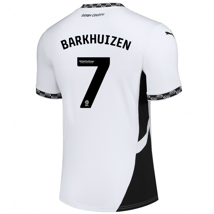 Kandiny Damen Tom Barkhuizen #7 Weiß Schwarz Heimtrikot Trikot 2024/25 T-Shirt